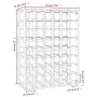 Botellero madera maciza de pino 70x33x94 cm de vidaXL, Botelleros - Ref: Foro24-822531, Precio: 108,02 €, Descuento: %