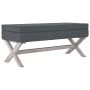 Dark gray velvet stool with storage 110x45x49 cm by vidaXL, Benches for halls and storage - Ref: Foro24-344526, Price: 117,81...