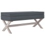 Dunkelgrauer Samthocker mit Stauraum 110x45x49 cm von vidaXL, Bänke für Hallen und Lager - Ref: Foro24-344526, Preis: 103,58 ...