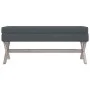 Dark gray velvet stool with storage 110x45x49 cm by vidaXL, Benches for halls and storage - Ref: Foro24-344526, Price: 117,81...