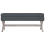 Dunkelgrauer Samthocker mit Stauraum 110x45x49 cm von vidaXL, Bänke für Hallen und Lager - Ref: Foro24-344526, Preis: 103,58 ...