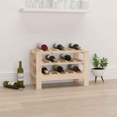 Botellero madera maciza de pino 61,5x30x42 cm de vidaXL, Botelleros - Ref: Foro24-822561, Precio: 32,78 €, Descuento: %
