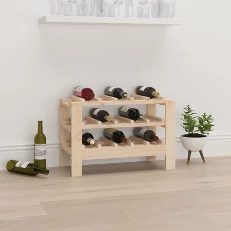Solid pine wood bottle rack 61.5x30x42 cm by vidaXL, Wine racks - Ref: Foro24-822561, Price: 32,46 €, Discount: %