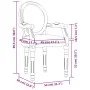 Esszimmerstuhl dunkelgraues Gewebematerial 54x56x96,5 cm von vidaXL, Essstühle - Ref: Foro24-344481, Preis: 208,79 €, Rabatt: %