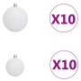 Árbol de Navidad preiluminado con luces y bolas blanco 210 cm de vidaXL, Arboles de navidad - Ref: Foro24-3077721, Precio: 17...