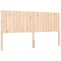 Estructura de cama de matrimonio con cabecero madera maciza