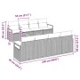 Conjunto de sofá de jardín con cojín 9 pcs Beige Poliratán