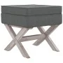 Stool with storage dark gray fabric 45x45x49 cm by vidaXL, Benches for halls and storage - Ref: Foro24-344516, Price: 68,43 €...