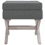 Stool with storage dark gray fabric 45x45x49 cm by vidaXL, Benches for halls and storage - Ref: Foro24-344516, Price: 68,43 €...