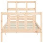 Estructura de cama con cabecero madera maciza