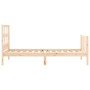 Estructura de cama con cabecero madera maciza
