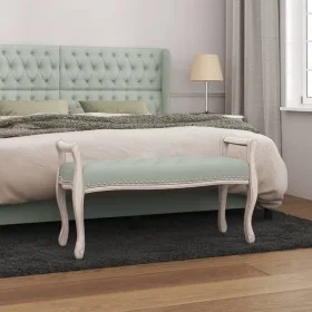 Banco de terciopelo gris claro 110x45x60 cm de vidaXL, Bancos - Ref: Foro24-344439, Precio: 126,63 €, Descuento: %
