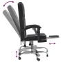 Bürostuhl mit Liegefunktion aus schwarzem Kunstleder von vidaXL, Bürostühle - Ref: Foro24-349619, Preis: 112,20 €, Rabatt: %