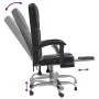Reclining office chair in black synthetic leather by vidaXL, Office chairs - Ref: Foro24-349619, Price: 110,45 €, Discount: %