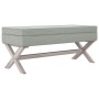 Hocker mit Ablage hellgrau Samt 110x45x49 cm von vidaXL, Bänke für Hallen und Lager - Ref: Foro24-344525, Preis: 121,27 €, Ra...