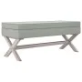 Light gray velvet storage stool 110x45x49 cm by vidaXL, Benches for halls and storage - Ref: Foro24-344525, Price: 119,92 €, ...