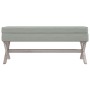 Hocker mit Ablage hellgrau Samt 110x45x49 cm von vidaXL, Bänke für Hallen und Lager - Ref: Foro24-344525, Preis: 121,27 €, Ra...