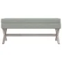 Taburete con almacenaje terciopelo gris claro 110x45x49 cm de vidaXL, Bancos para recibidores y almacenamiento - Ref: Foro24-...