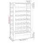 Botellero madera maciza de pino 61,5x30x107,5 cm de vidaXL, Botelleros - Ref: Foro24-822541, Precio: 92,86 €, Descuento: %