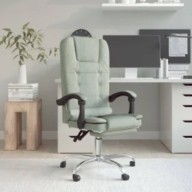 Silla de oficina reclinable con masaje terciopelo gris claro de vidaXL, Sillas de oficina - Ref: Foro24-349664, Precio: 115,6...