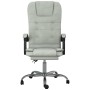 Silla de oficina reclinable con masaje terciopelo gris claro de vidaXL, Sillas de oficina - Ref: Foro24-349664, Precio: 117,2...