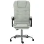 Silla de oficina reclinable con masaje terciopelo gris claro de vidaXL, Sillas de oficina - Ref: Foro24-349664, Precio: 115,6...