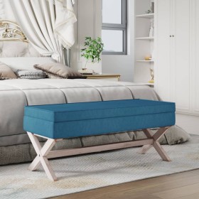 Hocker mit Stauraum aus blauem Samt, 110 x 45 x 49 cm von vidaXL, Bänke für Hallen und Lager - Ref: Foro24-344524, Preis: 121...