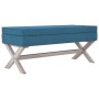 Hocker mit Stauraum aus blauem Samt, 110 x 45 x 49 cm von vidaXL, Bänke für Hallen und Lager - Ref: Foro24-344524, Preis: 121...