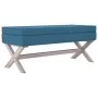 Hocker mit Stauraum aus blauem Samt, 110 x 45 x 49 cm von vidaXL, Bänke für Hallen und Lager - Ref: Foro24-344524, Preis: 119...