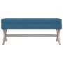 Hocker mit Stauraum aus blauem Samt, 110 x 45 x 49 cm von vidaXL, Bänke für Hallen und Lager - Ref: Foro24-344524, Preis: 121...