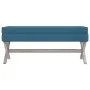 Hocker mit Stauraum aus blauem Samt, 110 x 45 x 49 cm von vidaXL, Bänke für Hallen und Lager - Ref: Foro24-344524, Preis: 119...