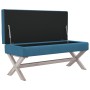 Hocker mit Stauraum aus blauem Samt, 110 x 45 x 49 cm von vidaXL, Bänke für Hallen und Lager - Ref: Foro24-344524, Preis: 121...