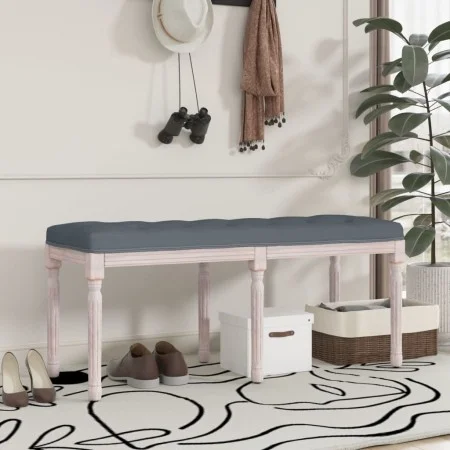 Banco de terciopelo gris oscuro 110x40x49 cm de vidaXL, Bancos - Ref: Foro24-344454, Precio: 79,11 €, Descuento: %