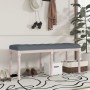 Banco de terciopelo gris oscuro 110x40x49 cm de vidaXL, Bancos - Ref: Foro24-344454, Precio: 84,39 €, Descuento: %