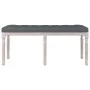 Banco de terciopelo gris oscuro 110x40x49 cm de vidaXL, Bancos - Ref: Foro24-344454, Precio: 79,11 €, Descuento: %