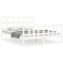 Estructura de cama sin colchón madera maciza de pino 160x200 cm