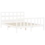 Estructura de cama sin colchón madera maciza de pino 160x200 cm
