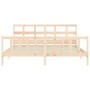 Estructura de cama sin colchón madera maciza de pino 200x200 cm