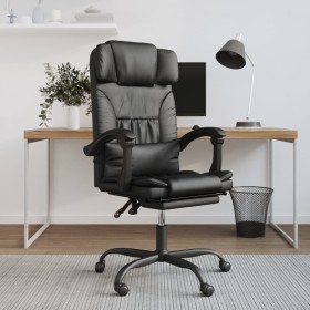 Black synthetic leather reclining office chair by vidaXL, Office chairs - Ref: Foro24-349733, Price: 141,11 €, Discount: %