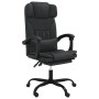 Silla de oficina reclinable cuero sintético negro de vidaXL, Sillas de oficina - Ref: Foro24-349733, Precio: 135,51 €