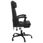 Silla de oficina reclinable cuero sintético negro de vidaXL, Sillas de oficina - Ref: Foro24-349733, Precio: 135,51 €