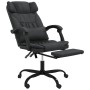 Silla de oficina reclinable cuero sintético negro de vidaXL, Sillas de oficina - Ref: Foro24-349733, Precio: 135,51 €
