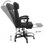 Silla de oficina reclinable cuero sintético negro de vidaXL, Sillas de oficina - Ref: Foro24-349733, Precio: 138,65 €, Descue...