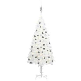 Pre-lit Christmas tree with lights and balls white 120 cm by vidaXL, Christmas trees - Ref: Foro24-3077718, Price: 78,53 €, D...