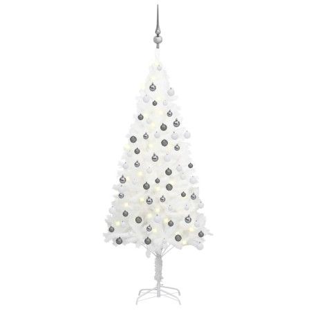 Beleuchteter Weihnachtsbaum mit Lichtern und Kugeln weiß 120 cm von vidaXL, Weihnachtsbäume - Ref: Foro24-3077718, Preis: 78,...