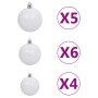 Beleuchteter Weihnachtsbaum mit Lichtern und Kugeln weiß 120 cm von vidaXL, Weihnachtsbäume - Ref: Foro24-3077718, Preis: 78,...