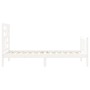 Estructura de cama sin colchón madera de pino blanca 90x200 cm