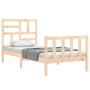 Estructura de cama sin colchón madera maciza de pino 100x200 cm
