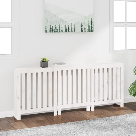Heizkörperabdeckung aus massivem weißem Kiefernholz, 210 x 21 x 85 cm von vidaXL, Zubehör für Heizkörper - Ref: Foro24-822587...