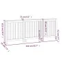 Solid white pine wood radiator cover 210x21x85 cm by vidaXL, Accessories for heating radiators - Ref: Foro24-822587, Price: 1...